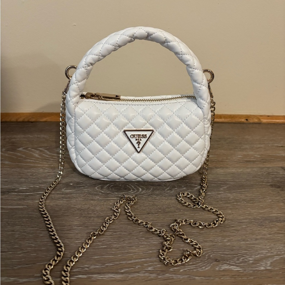 Guess Quilted White Mini Bag RARE - Picture 7 of 12